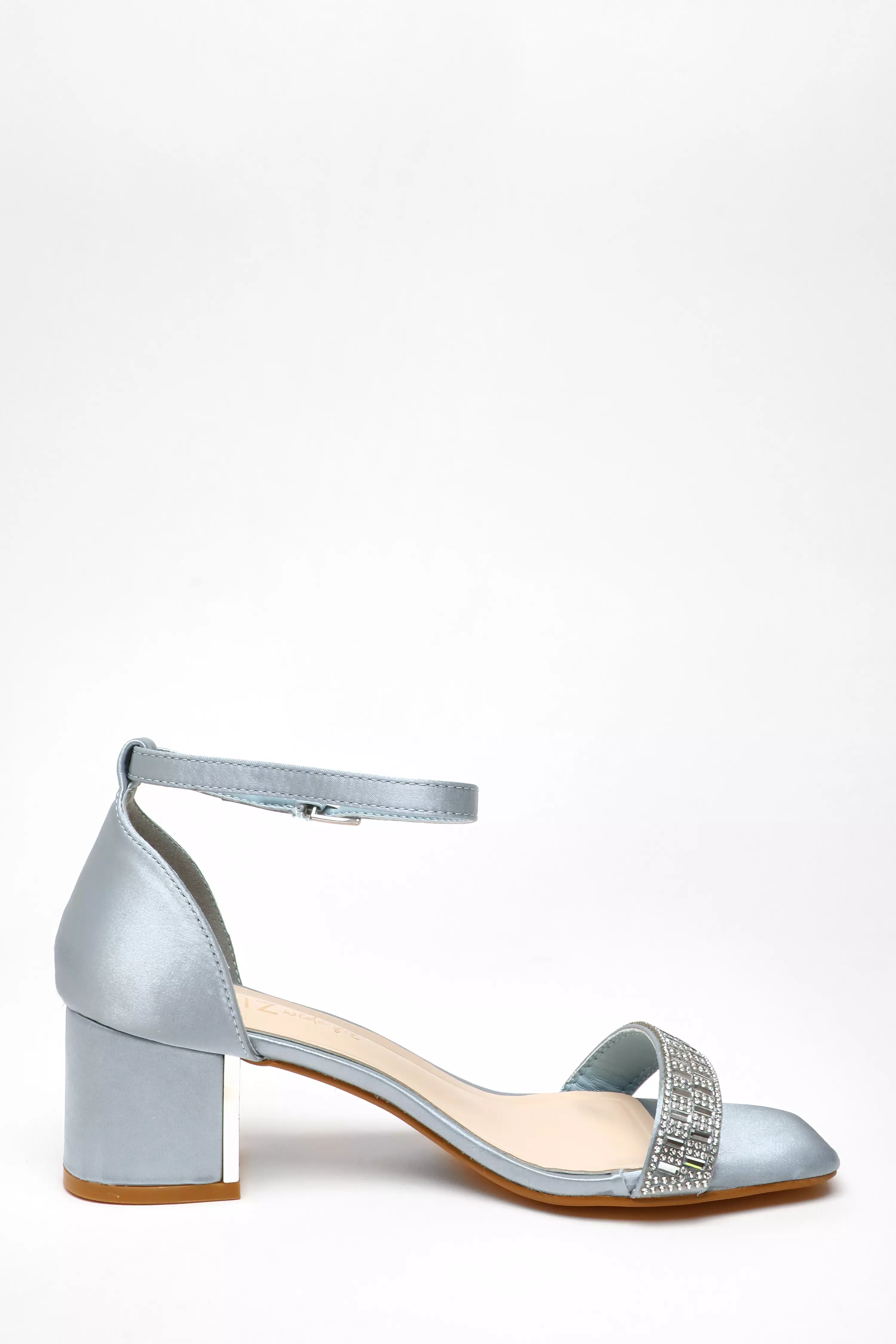 pale blue sandals low heel