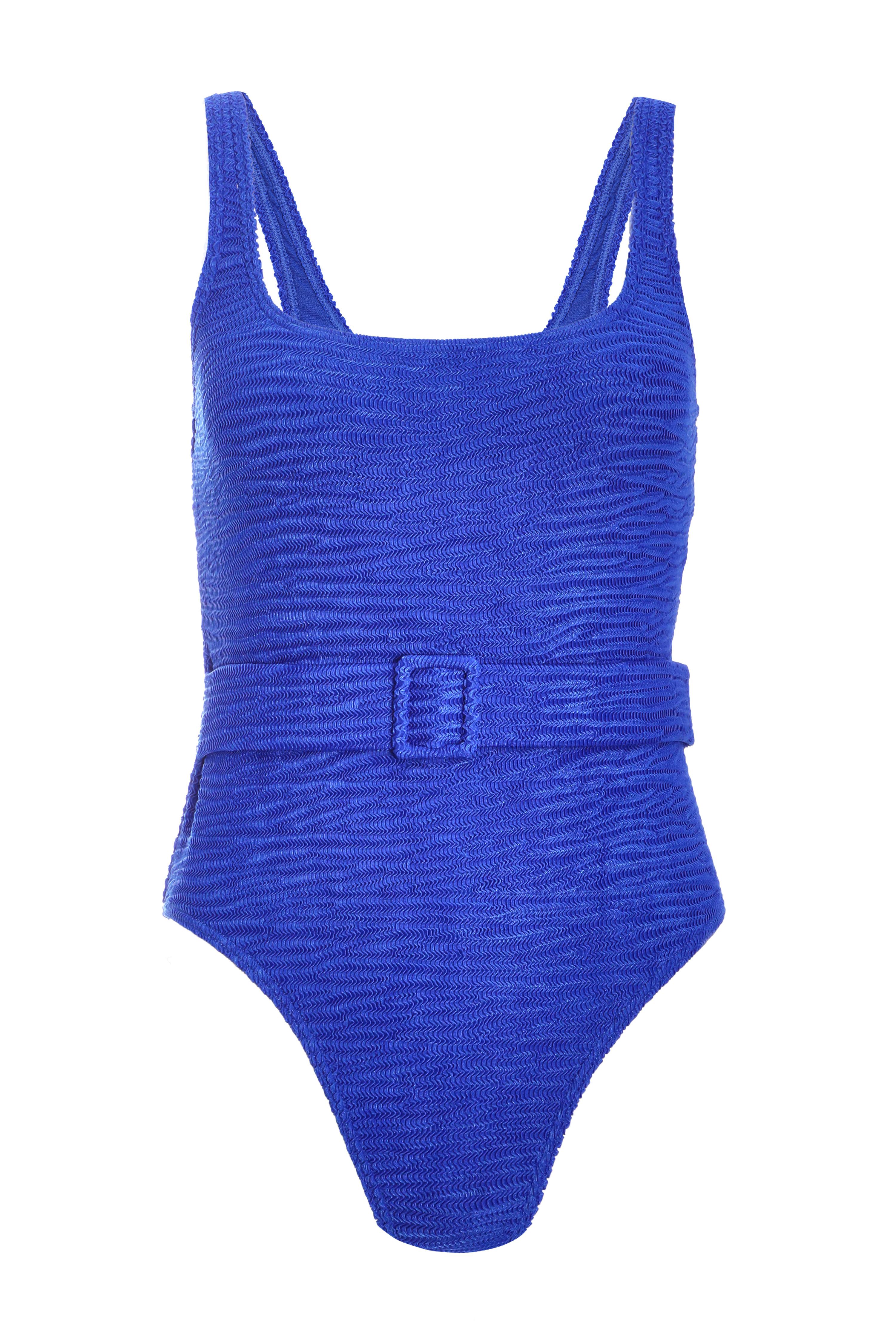 Royal Blue Crinkle Swimsuit QUIZ Clothing