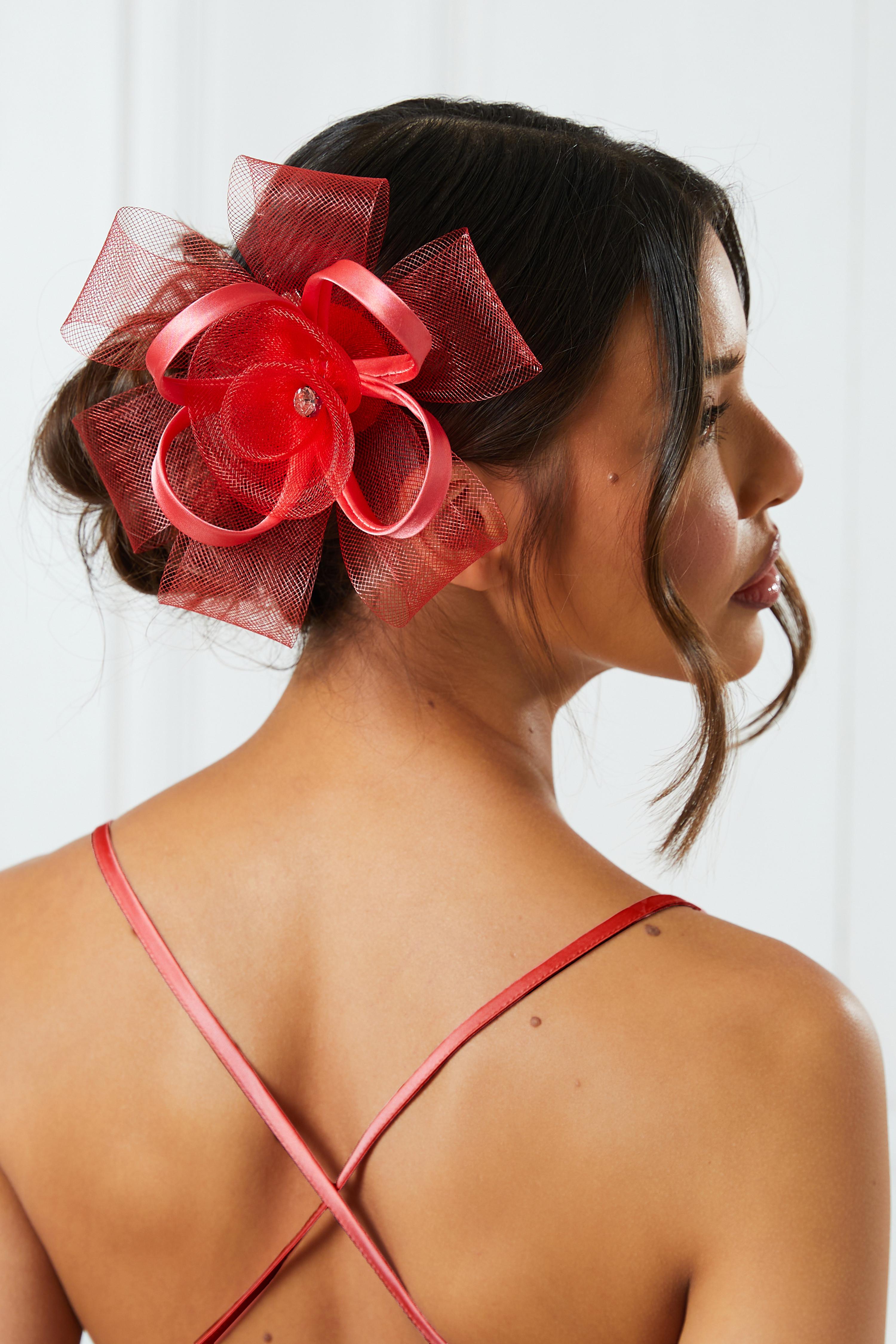 Coral Small Satin Loop Fascinator