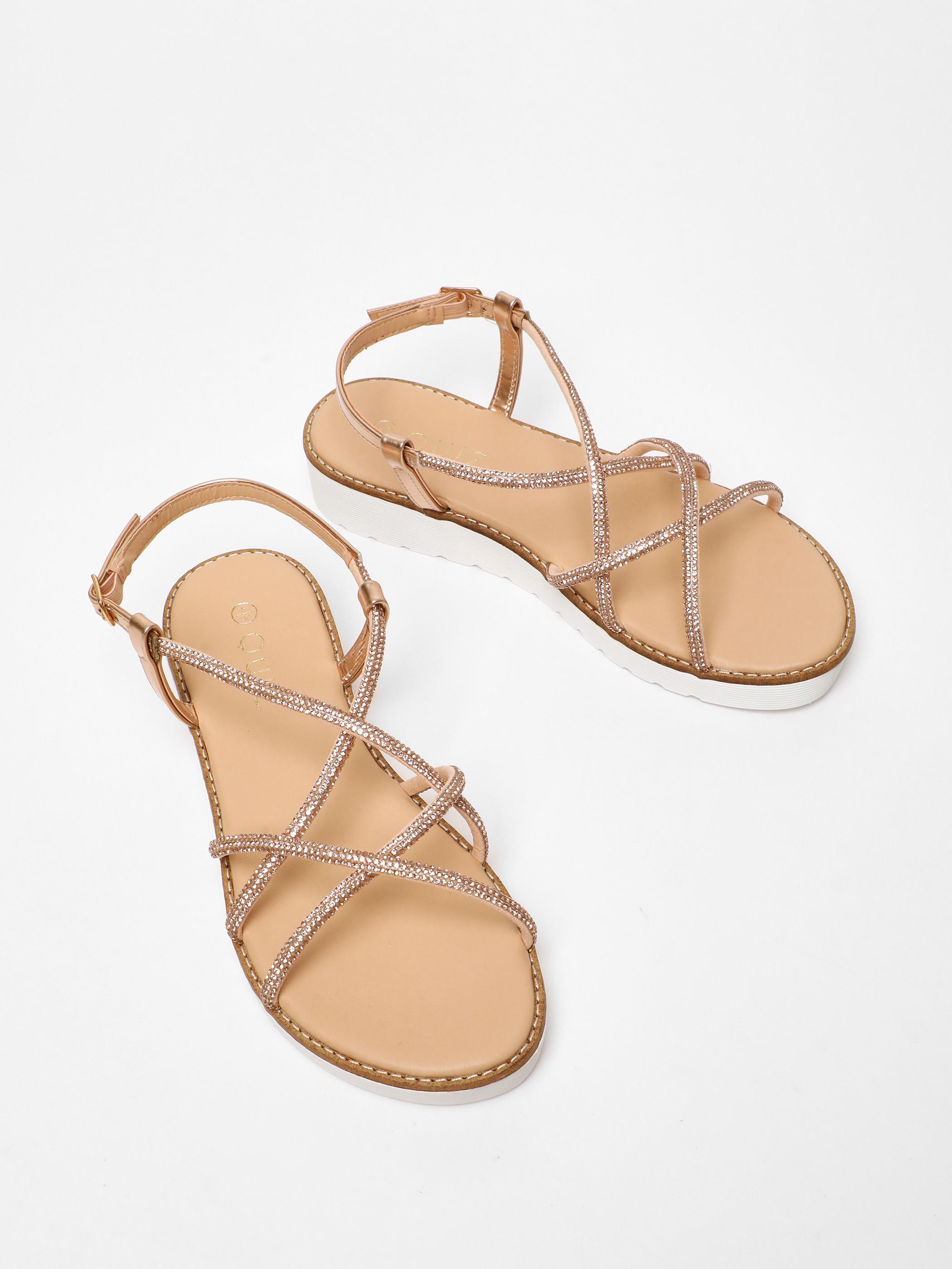 Rose gold sandals quiz hot sale