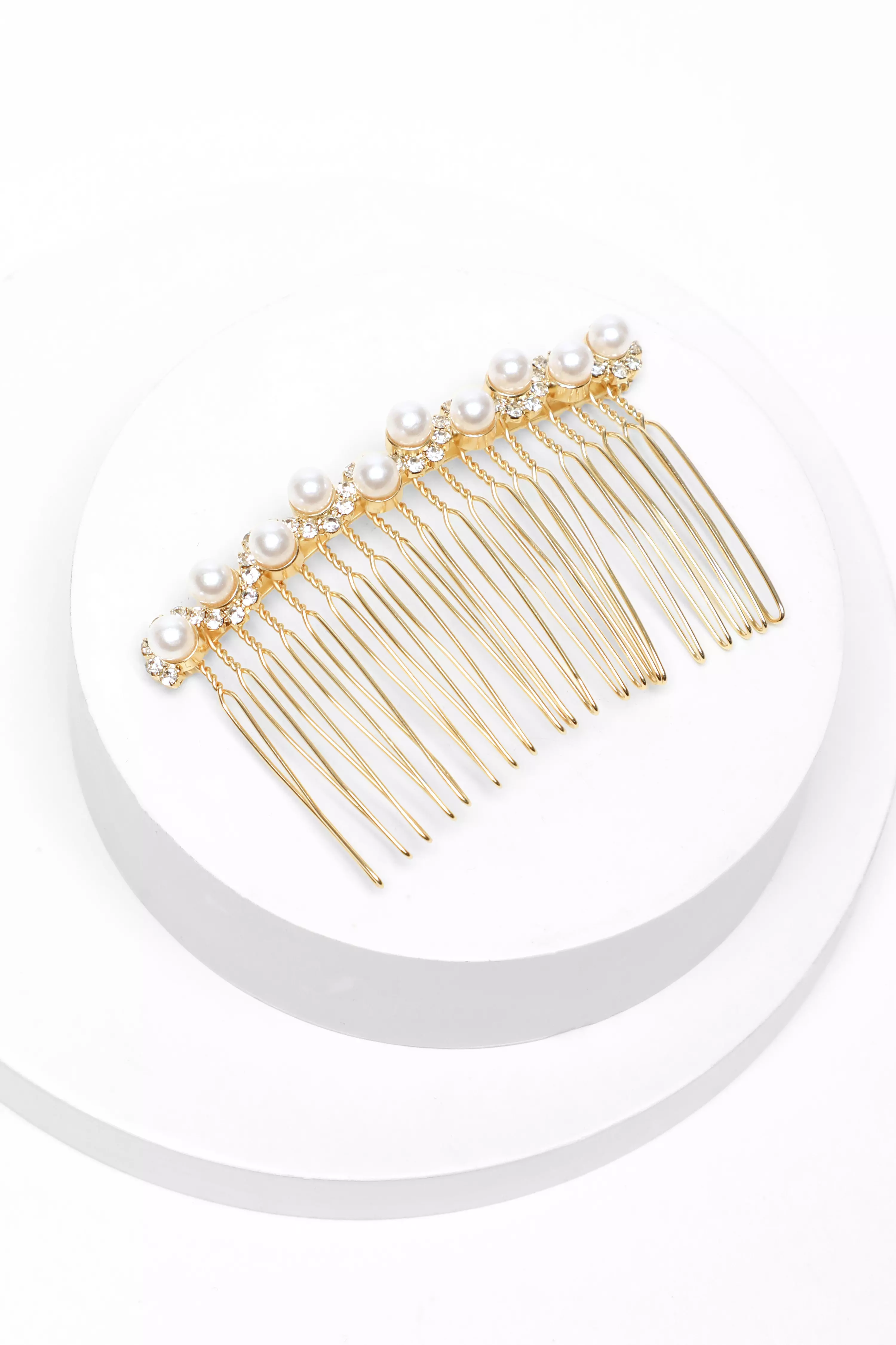 Bridal Gold Swirl Hair Comb QUIZ Clothing