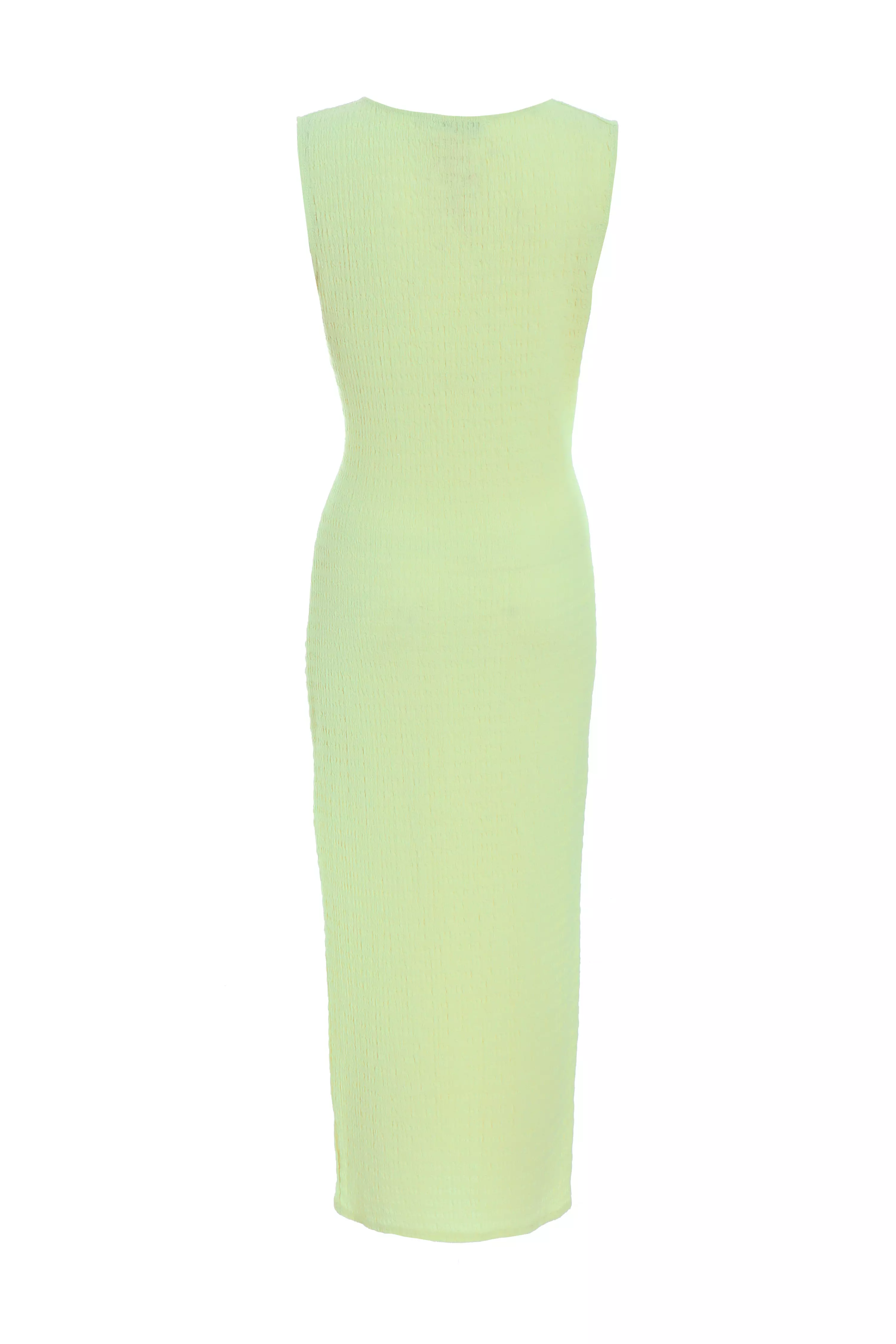 Lime Textured Cowl Neck Midaxi Dress - QUIZ Clothing