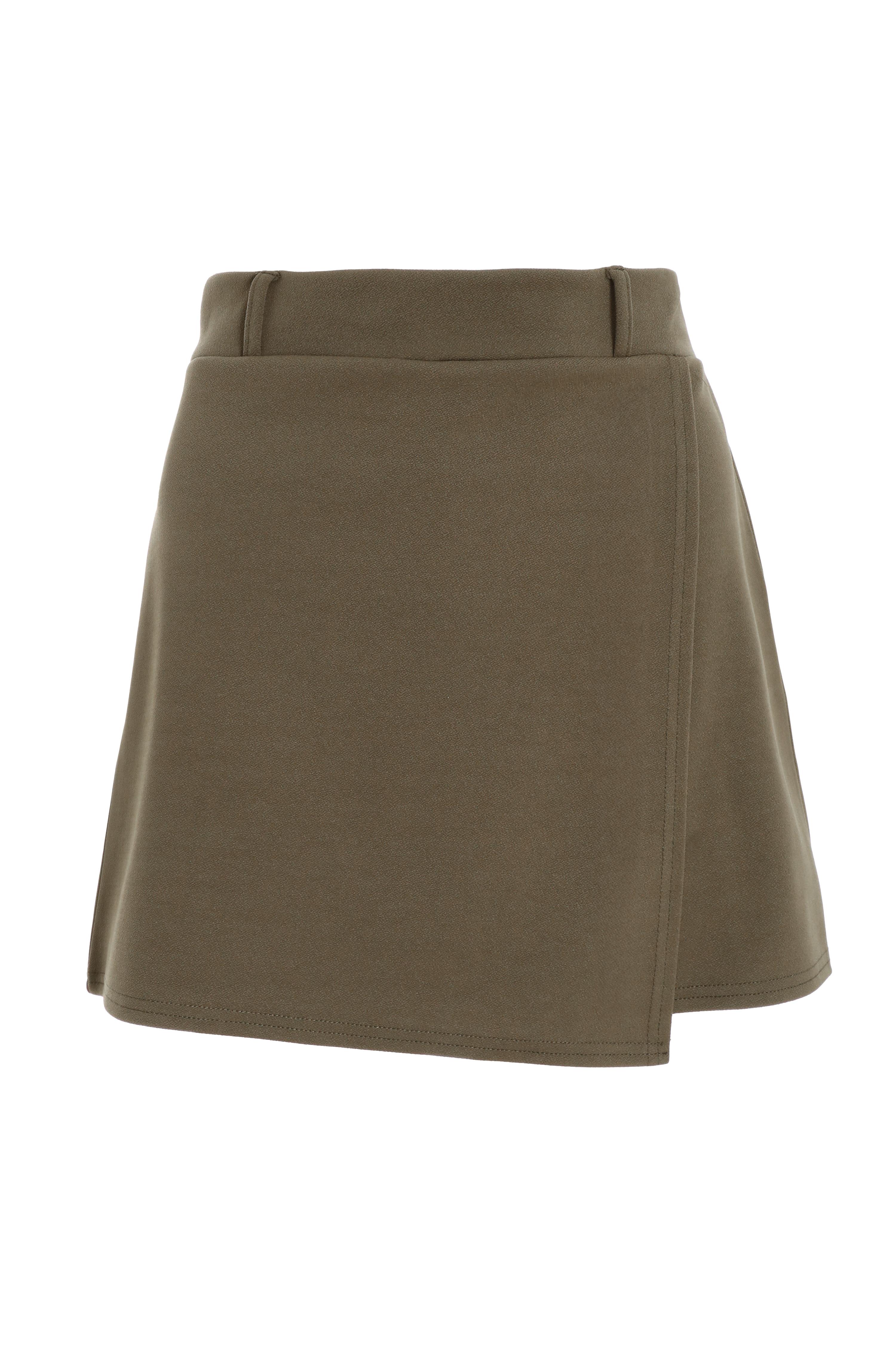 Khaki Wrap Skort QUIZ Clothing