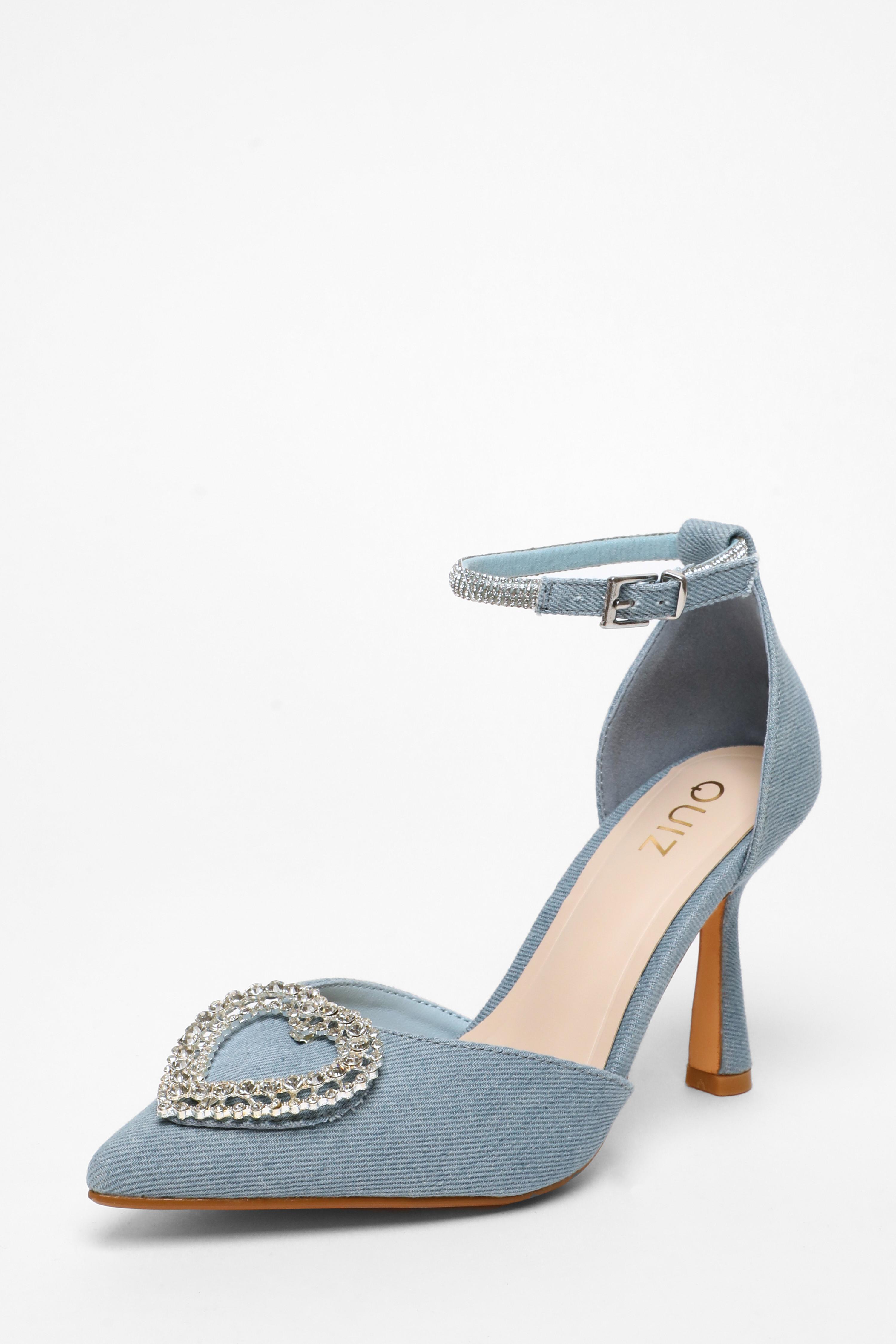 Light blue denim heels deals