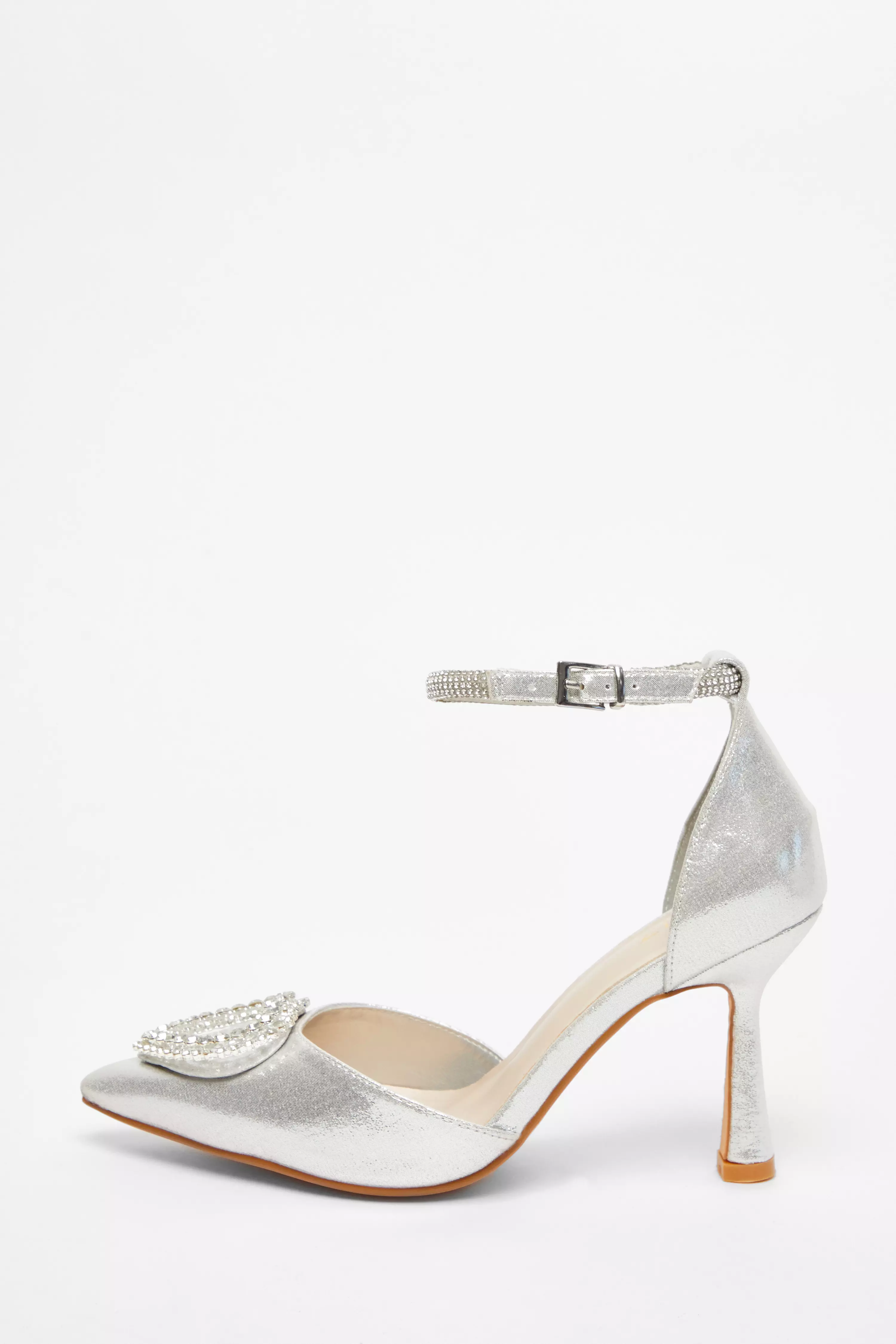 diamante heart heels