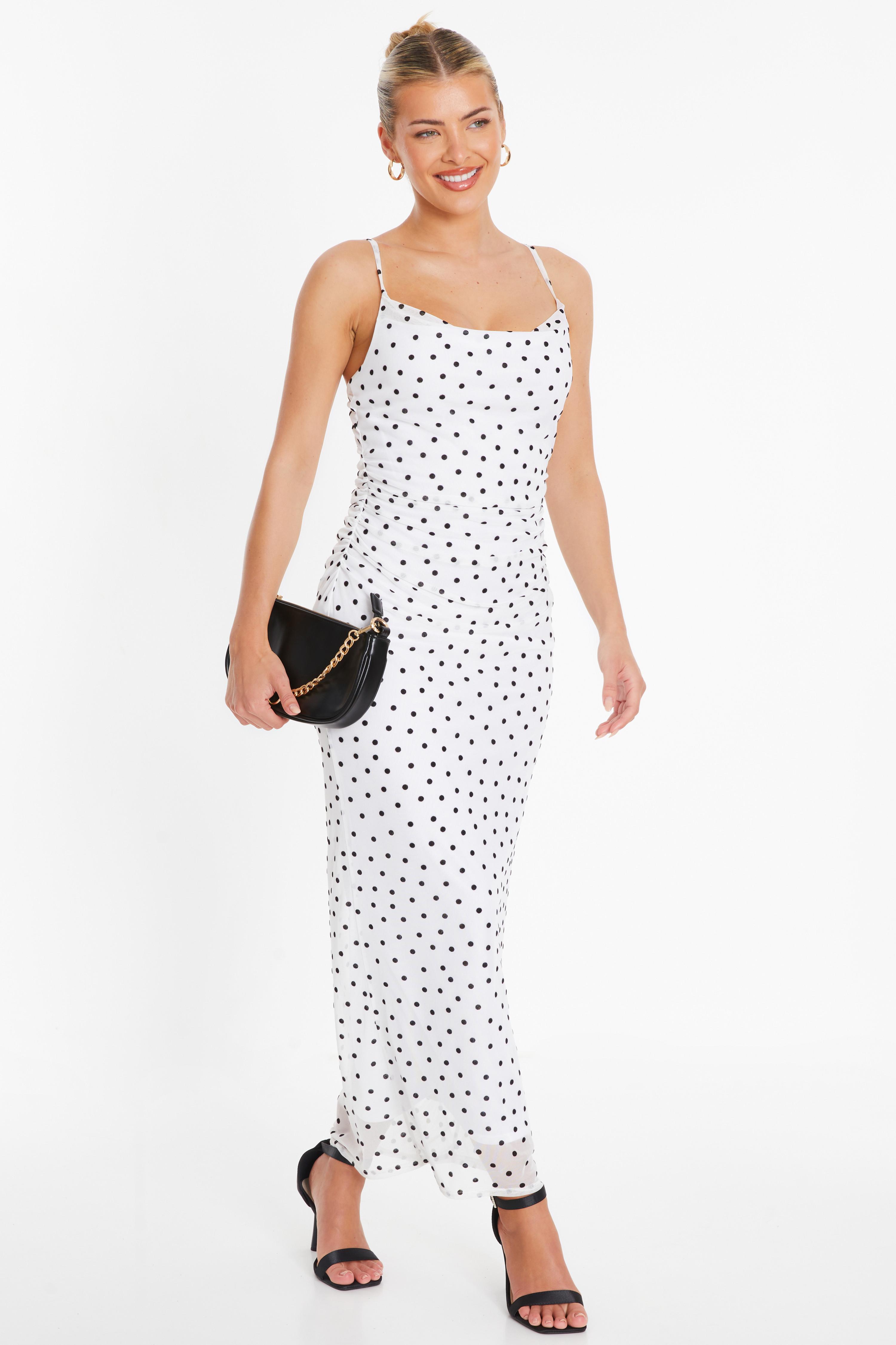 Quiz spotty dress best sale