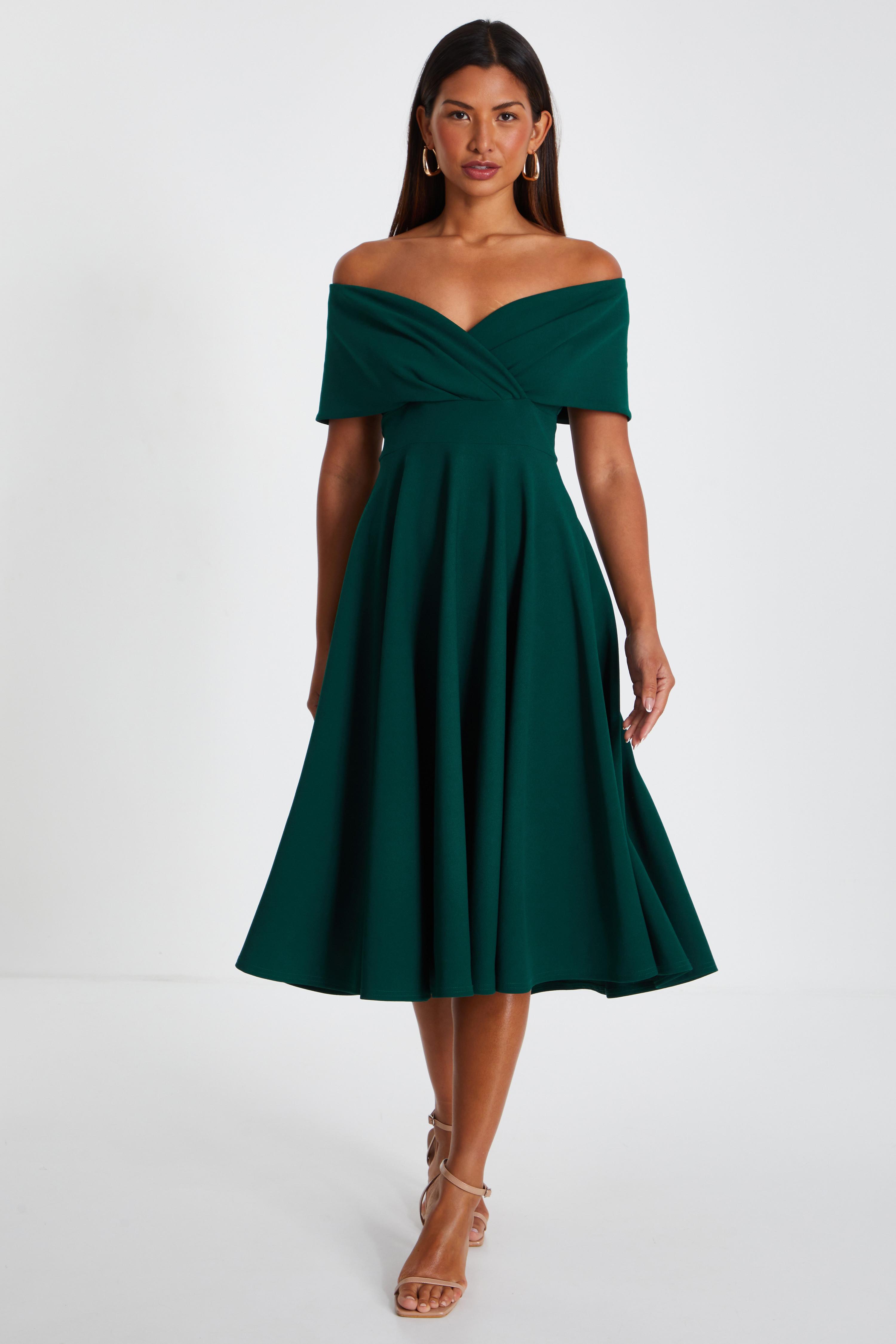 Green skater dress uk best sale