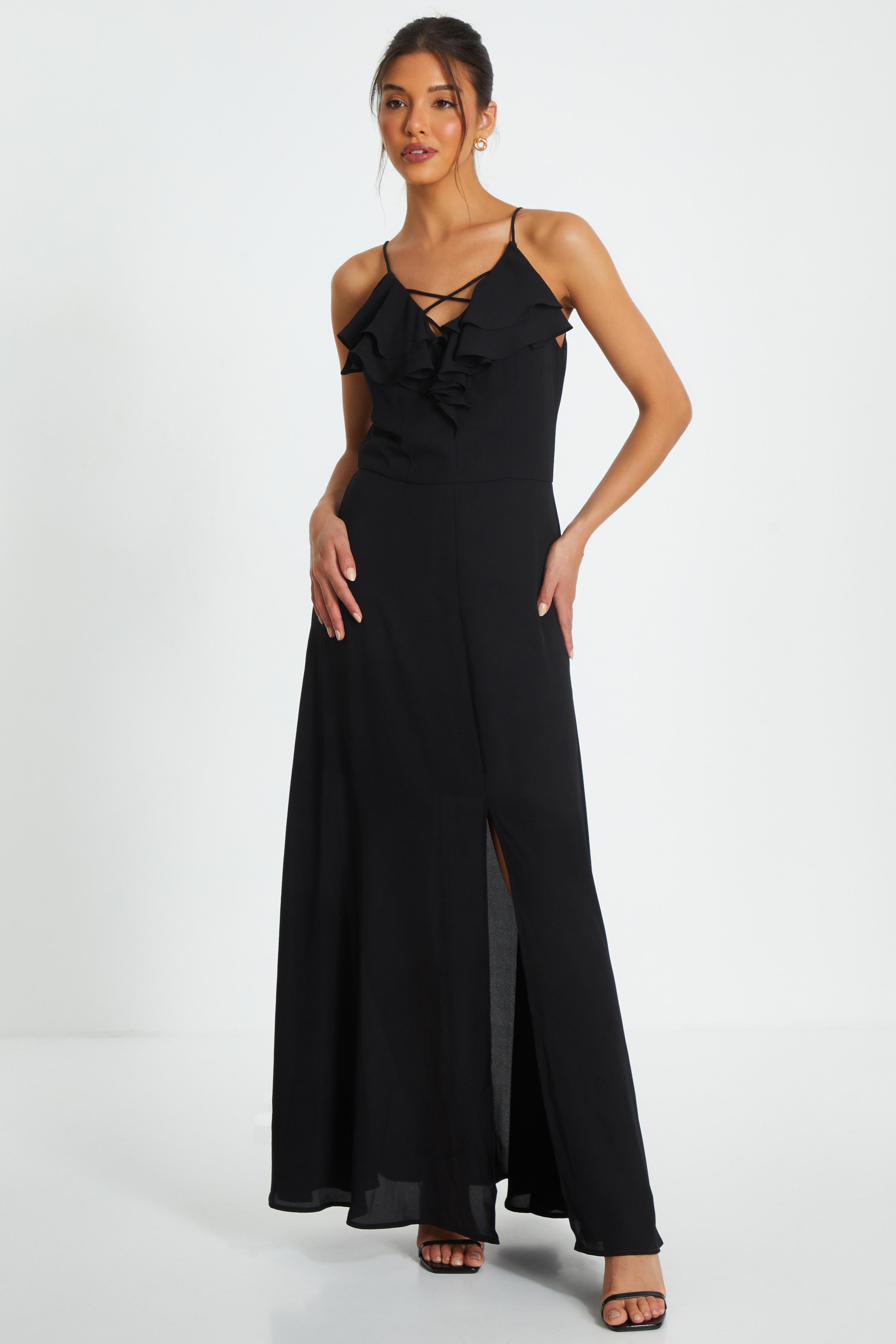 ワンピース maison celon frilly tiered dress BLACK frilly tiered dress – célon