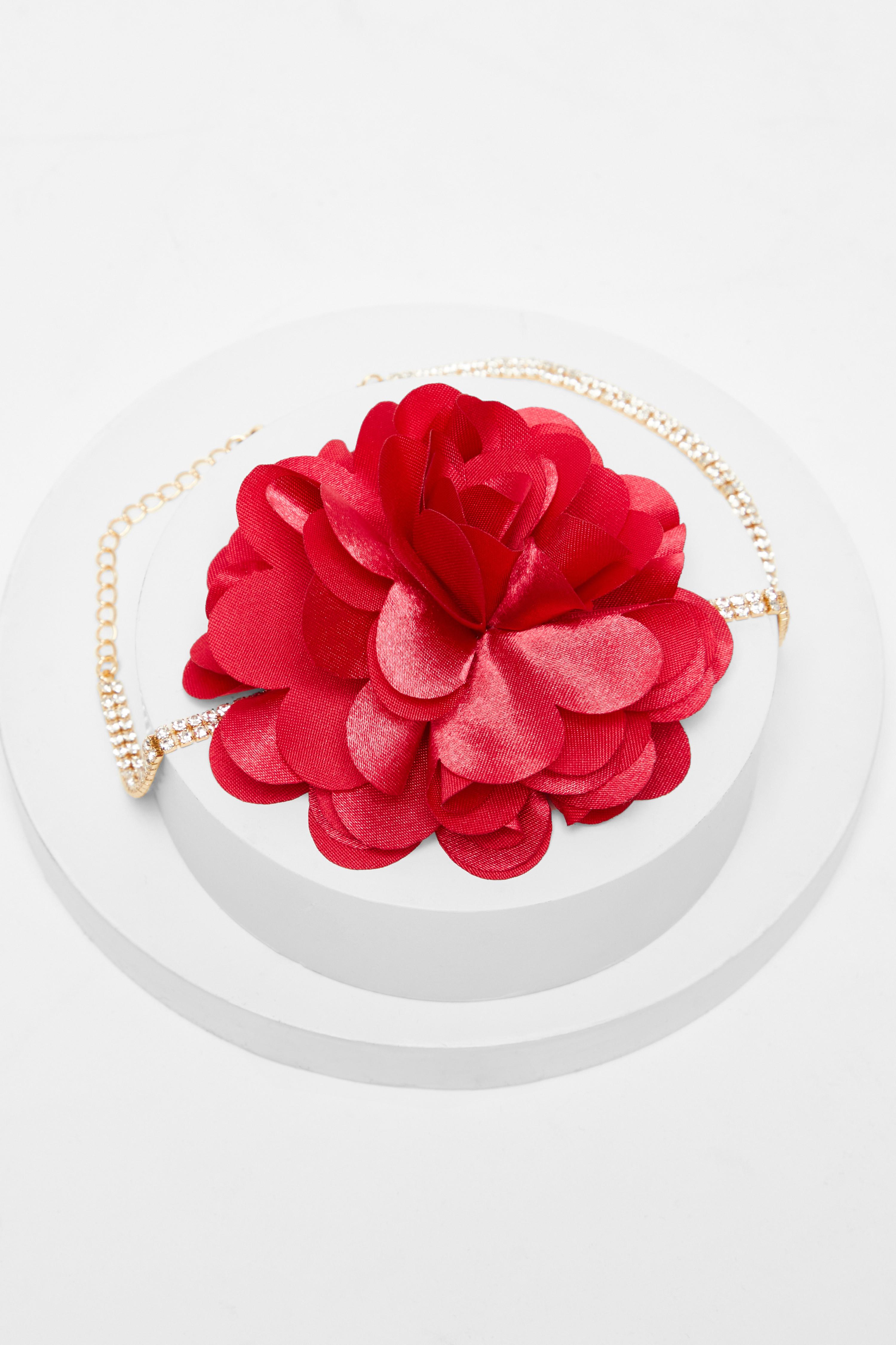 Red sparkly choker deals