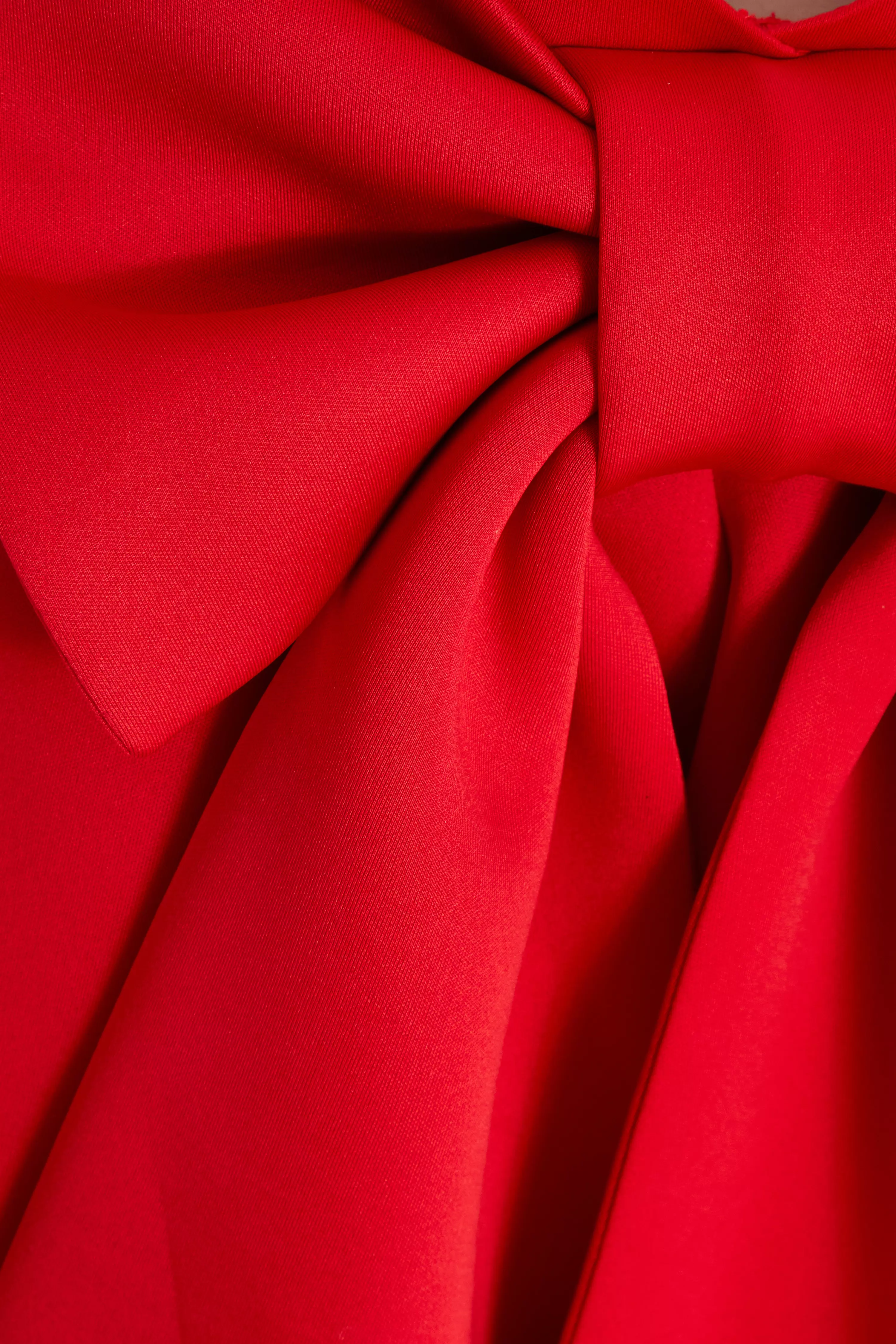 Red Bow Skater Dress QUIZ Clothing