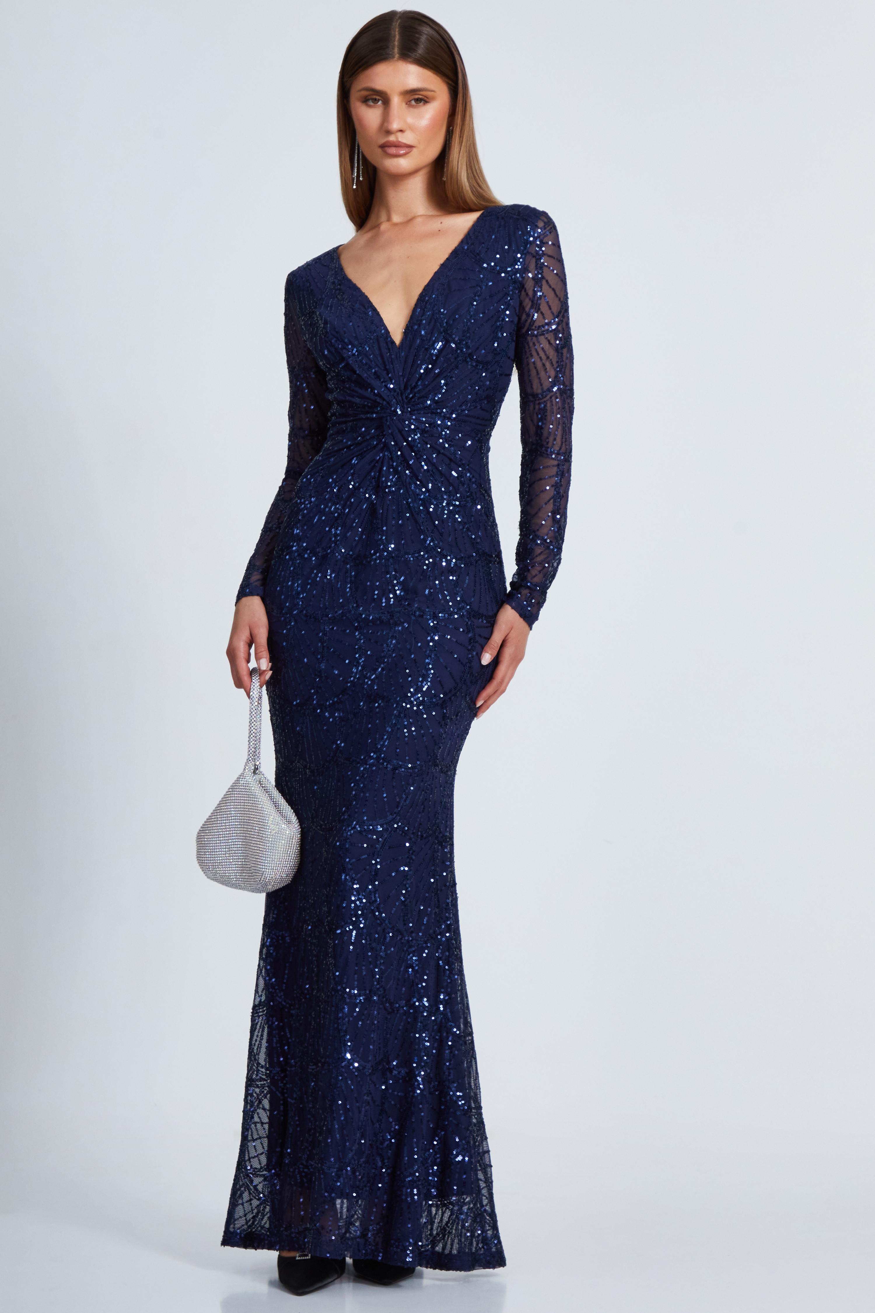 Quiz navy sequin dress hotsell