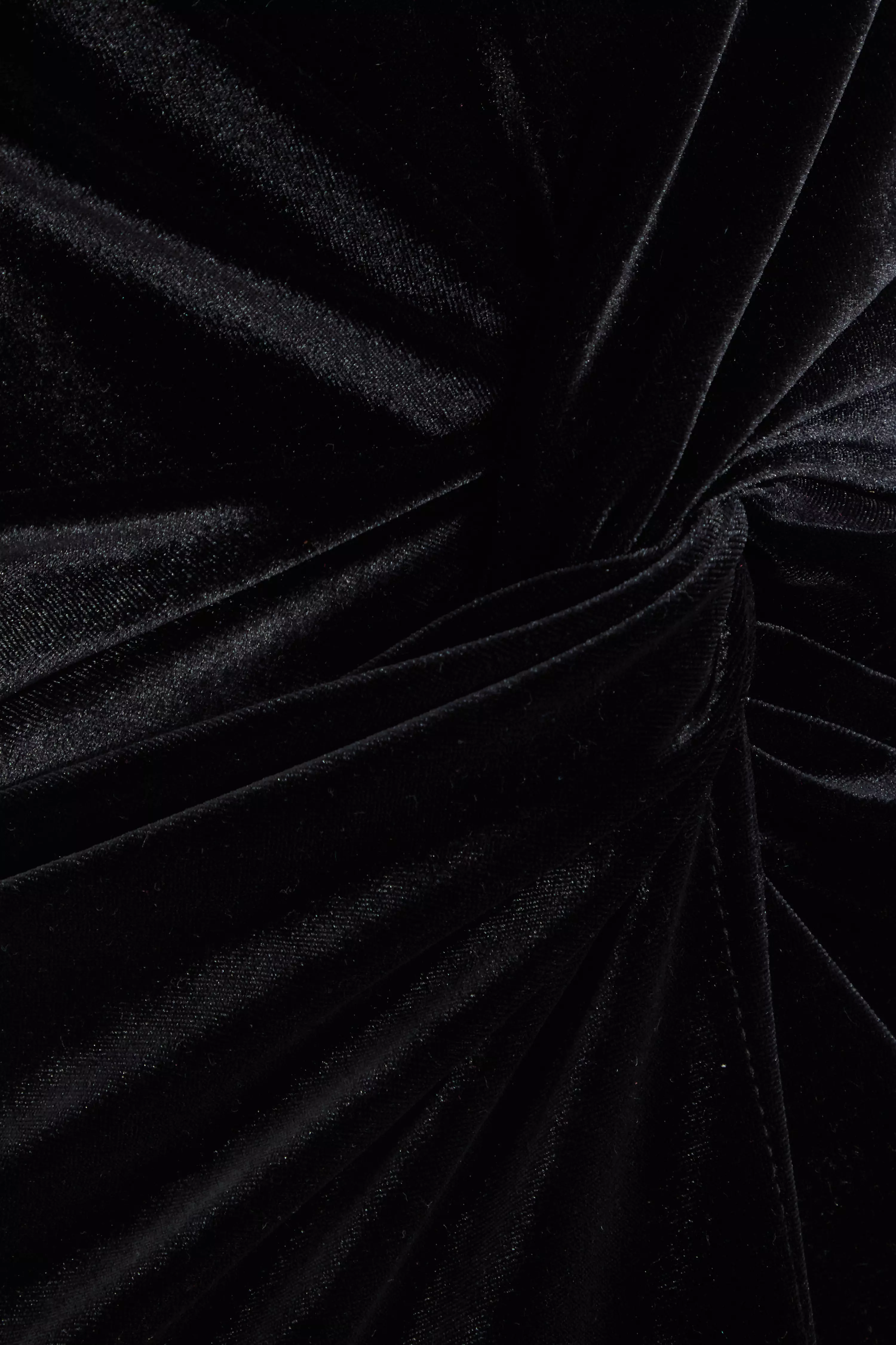 Black Velvet Twist Front Maxi Dress QUIZ Clothing
