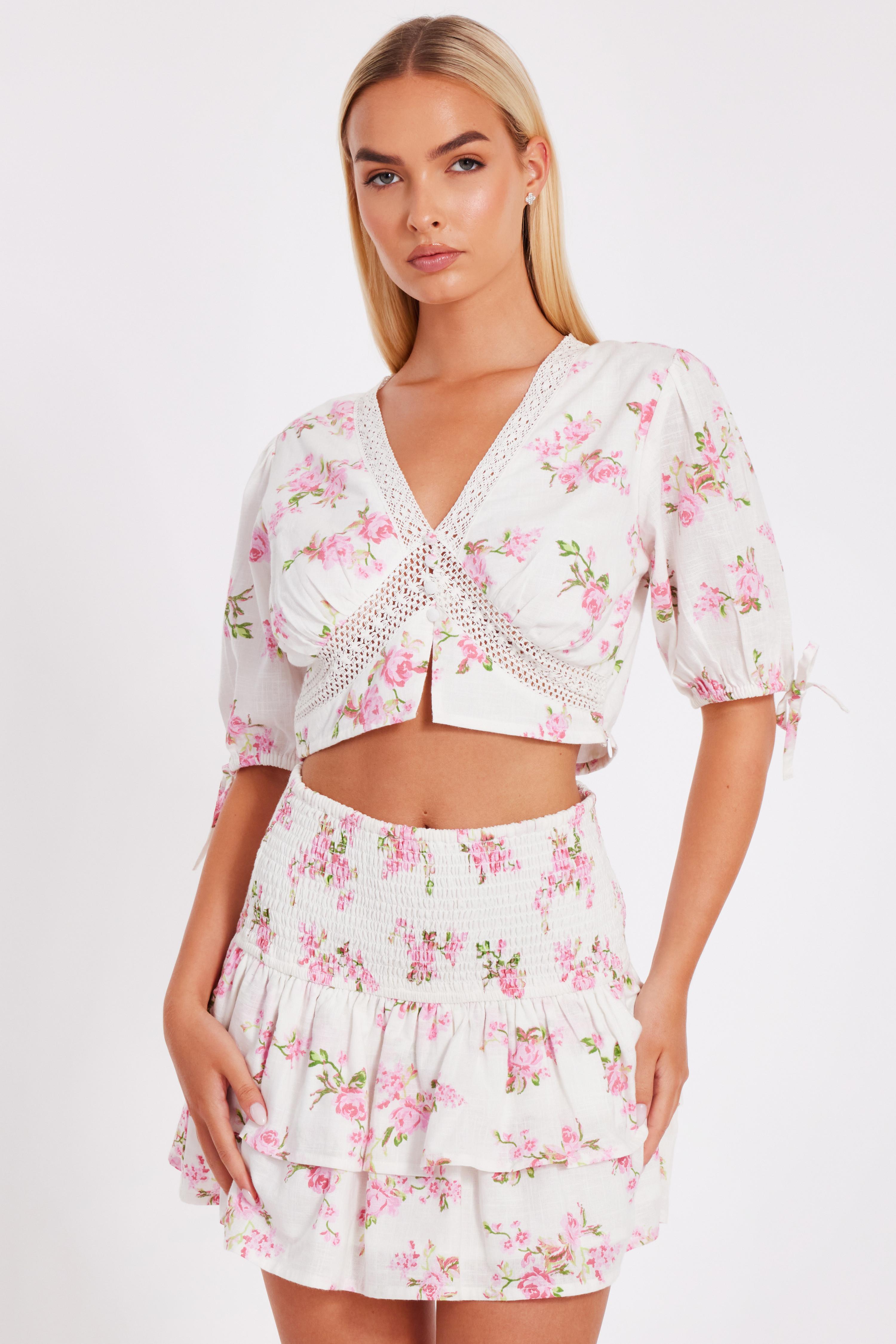 トップス SALE MARGE TOKYO Floral lace cropped Floral lace cropped bustier - MARGE Online Shop