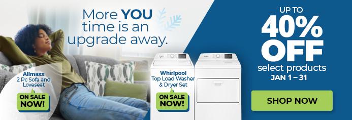 Up to 40% Off Select Products. January 1 - 28, 2026. Product exclusions and other restrictions apply.