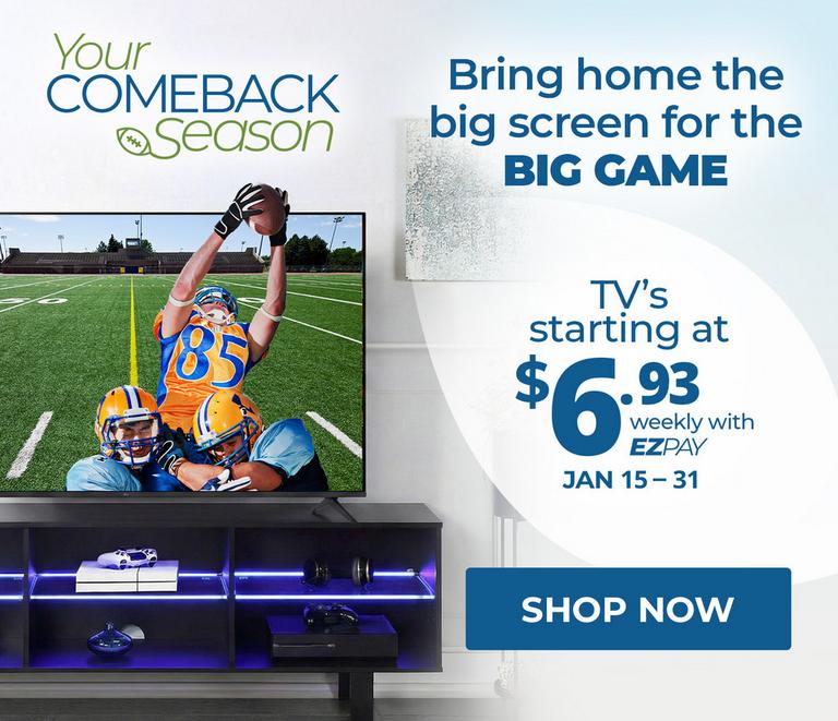TVs starting at $6.93. January 15 - 31.
