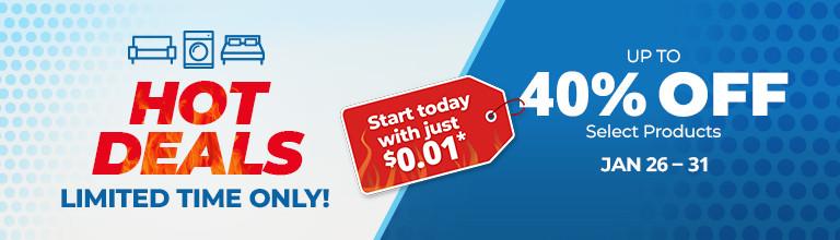 Up to 40% Off Select Products. January 26 - 31, 2026.