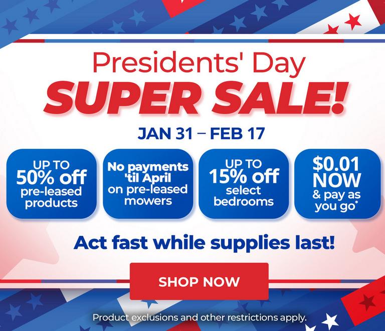 Presidents' Day Sale