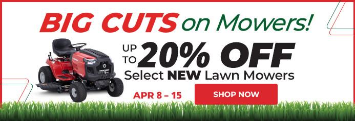 Up to 20% Off Select Products. April 8 - 15, 2026. Product exclusions and other restrictions apply.
