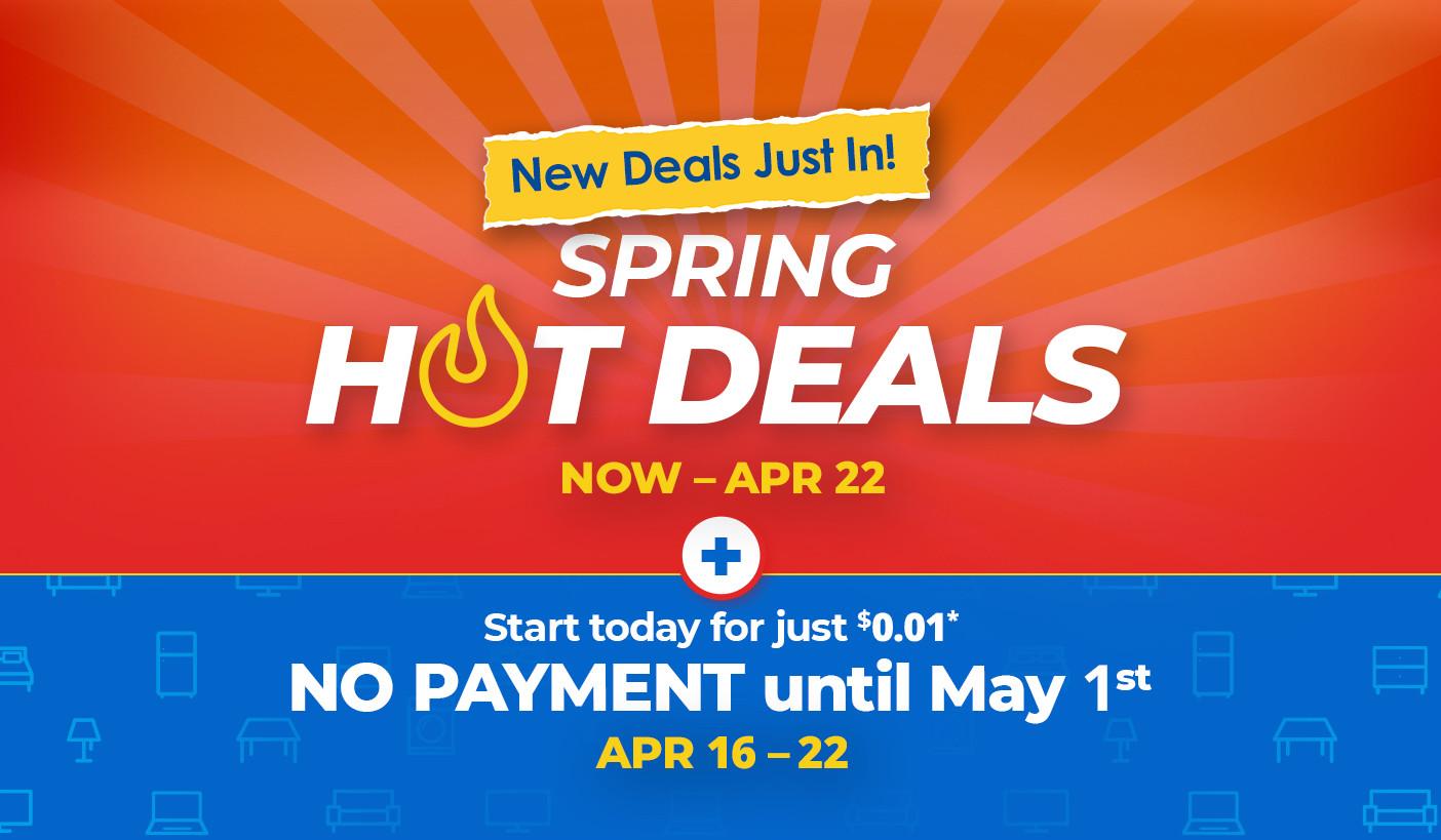 Save big on Aaron's spring hot deals. Product exclusions and other restrictions apply.