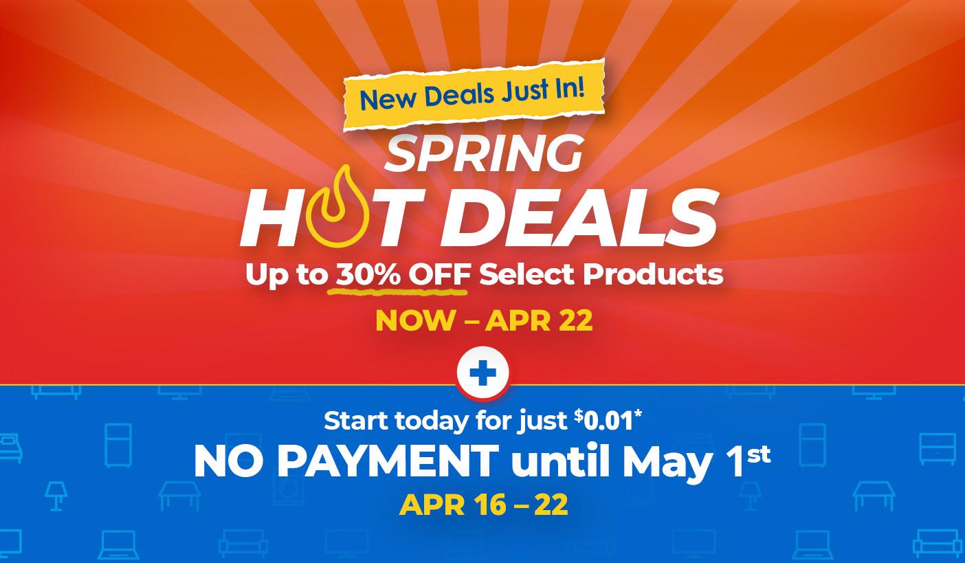 Save big on Aaron's spring hot deals. Product exclusions and other restrictions apply.
