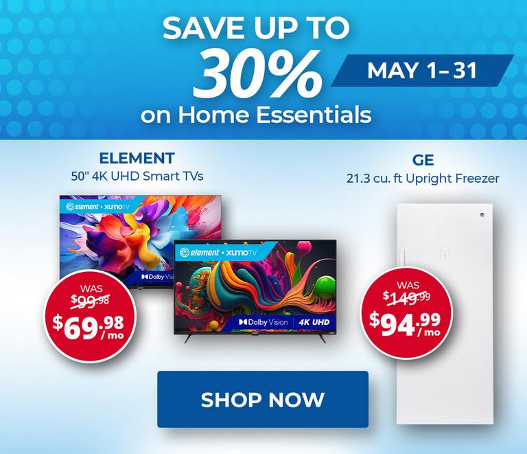 Limited Time Only. Up to 30% Off Select Home Essentials