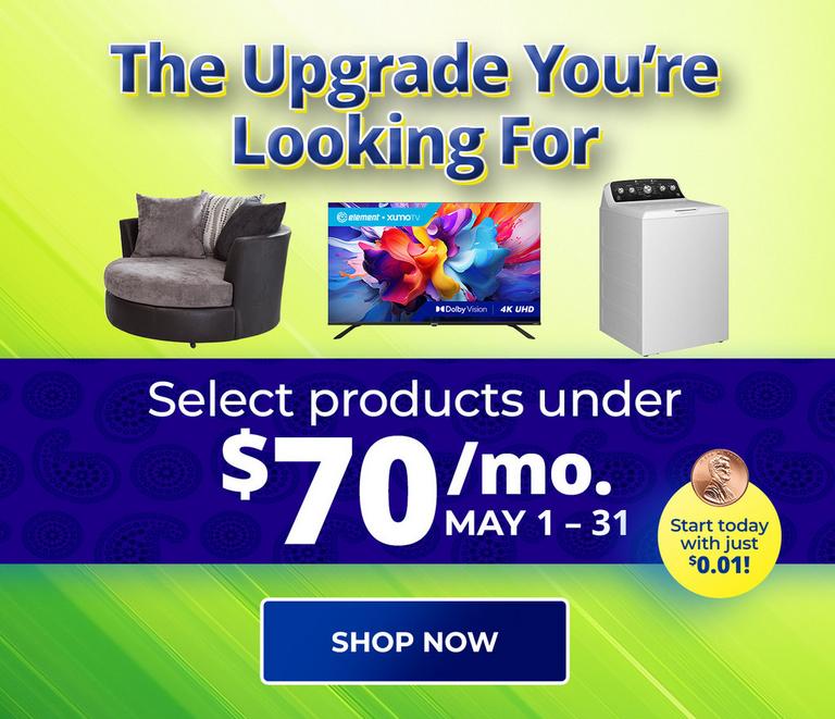 Select products under $70/MO. May 1 - 31, 2026.