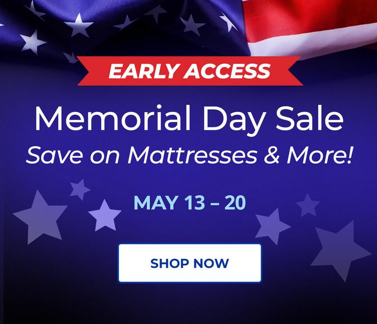 Memorial Day sale early access. May 13 - 20, 2026.