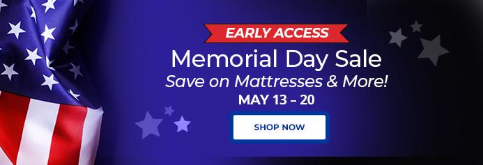 Memorial Day sale early access. May 13 - 20, 2026. Product exclusions and other restrictions apply.