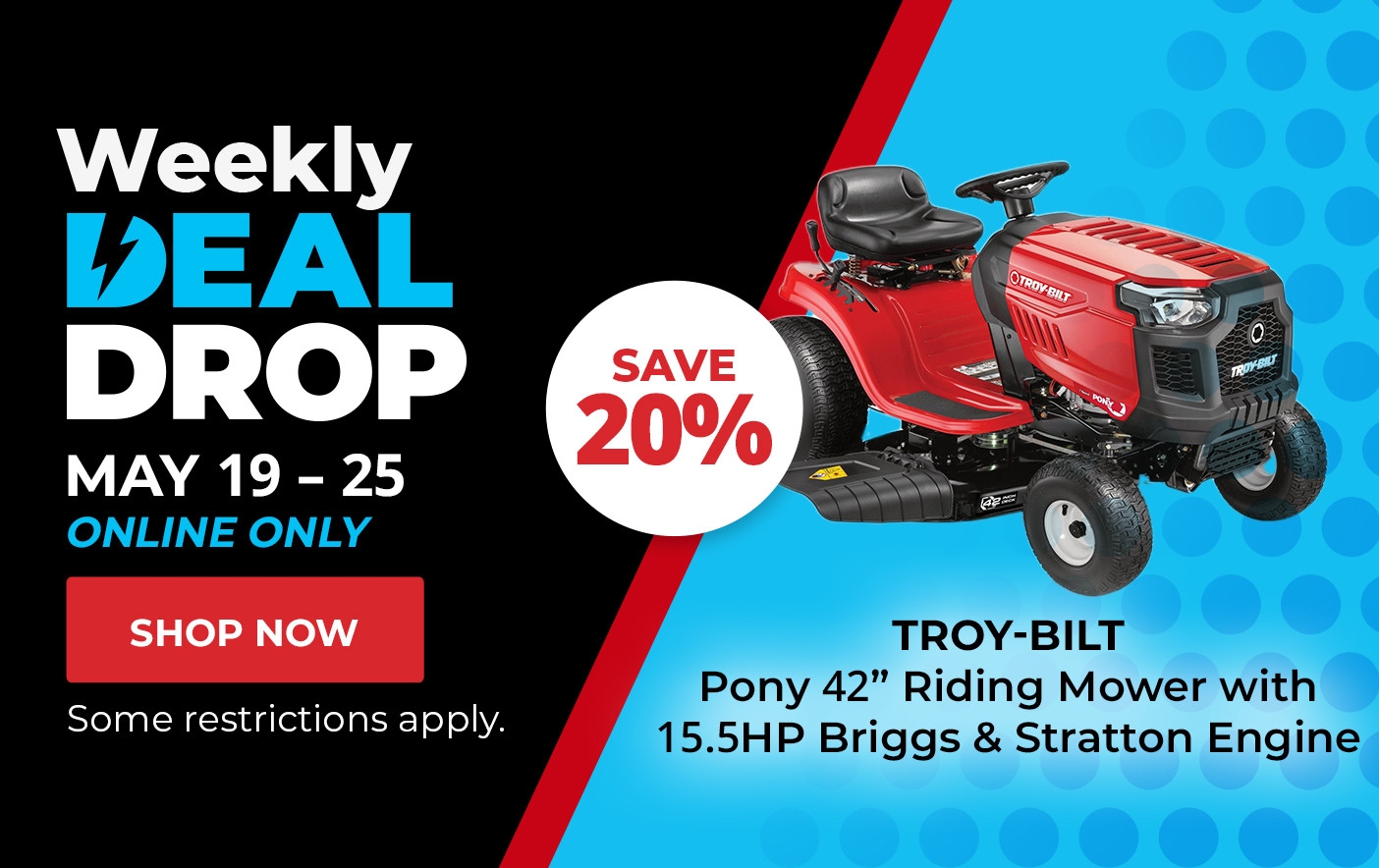 Deal Drop for Pony 42 inch Riding Mower