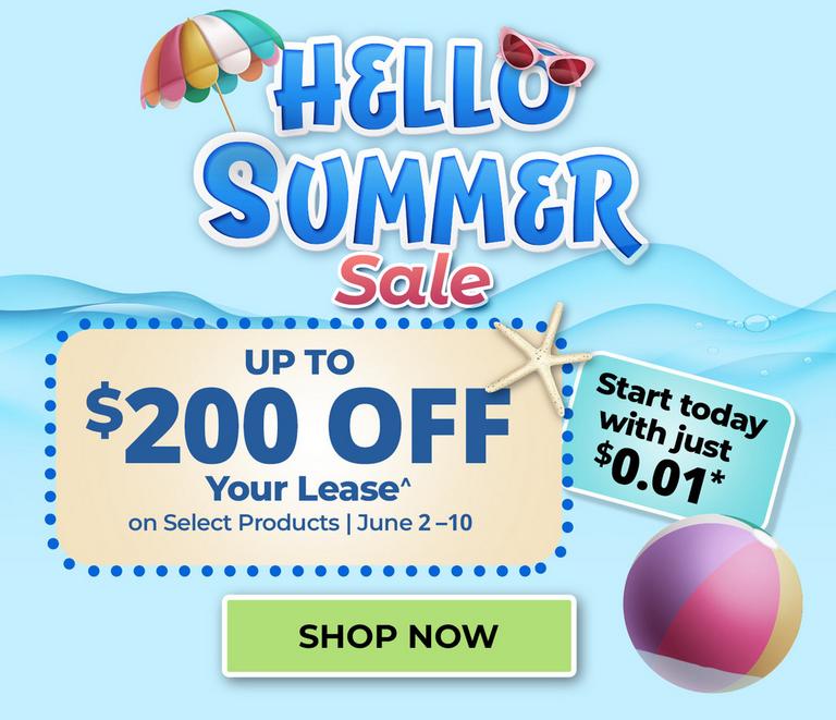 Save big on select products with Aaron's Hello Summer Sale!