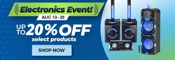 Electronics Event: August 13 - 20, 2025. Product exclusions and other restrictions apply.