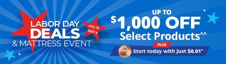 Labor Day Deals at Aaron's. August 28 - September 9, 2026