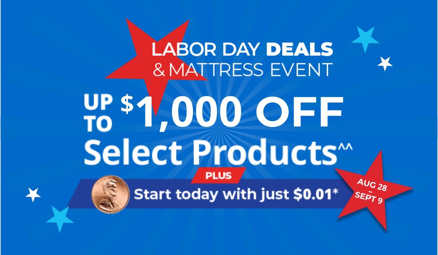 Labor Day Deals at Aaron's. August 28 - September 9, 2026