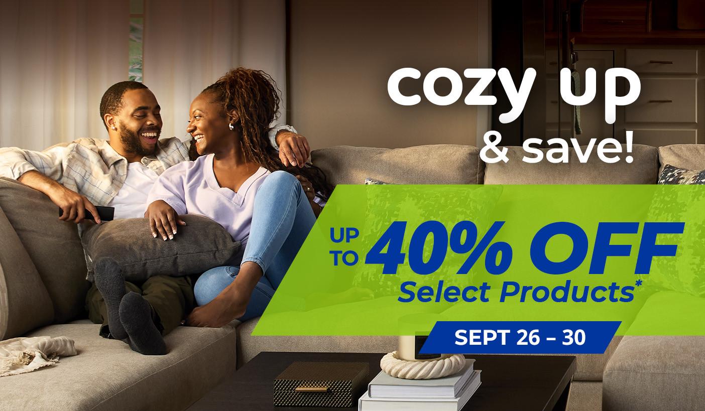 Cozy up to savings. Product exclusions and other restrictions apply.