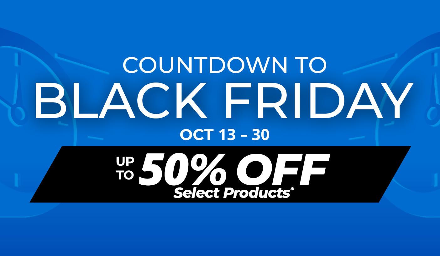 Countdown to Black Friday. Product exclusions and other restrictions apply.