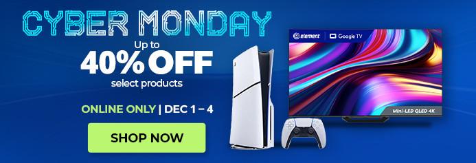Cyber Monday at Aaron's. December 1 - 4, 2025. Product exclusions and other restrictions apply.