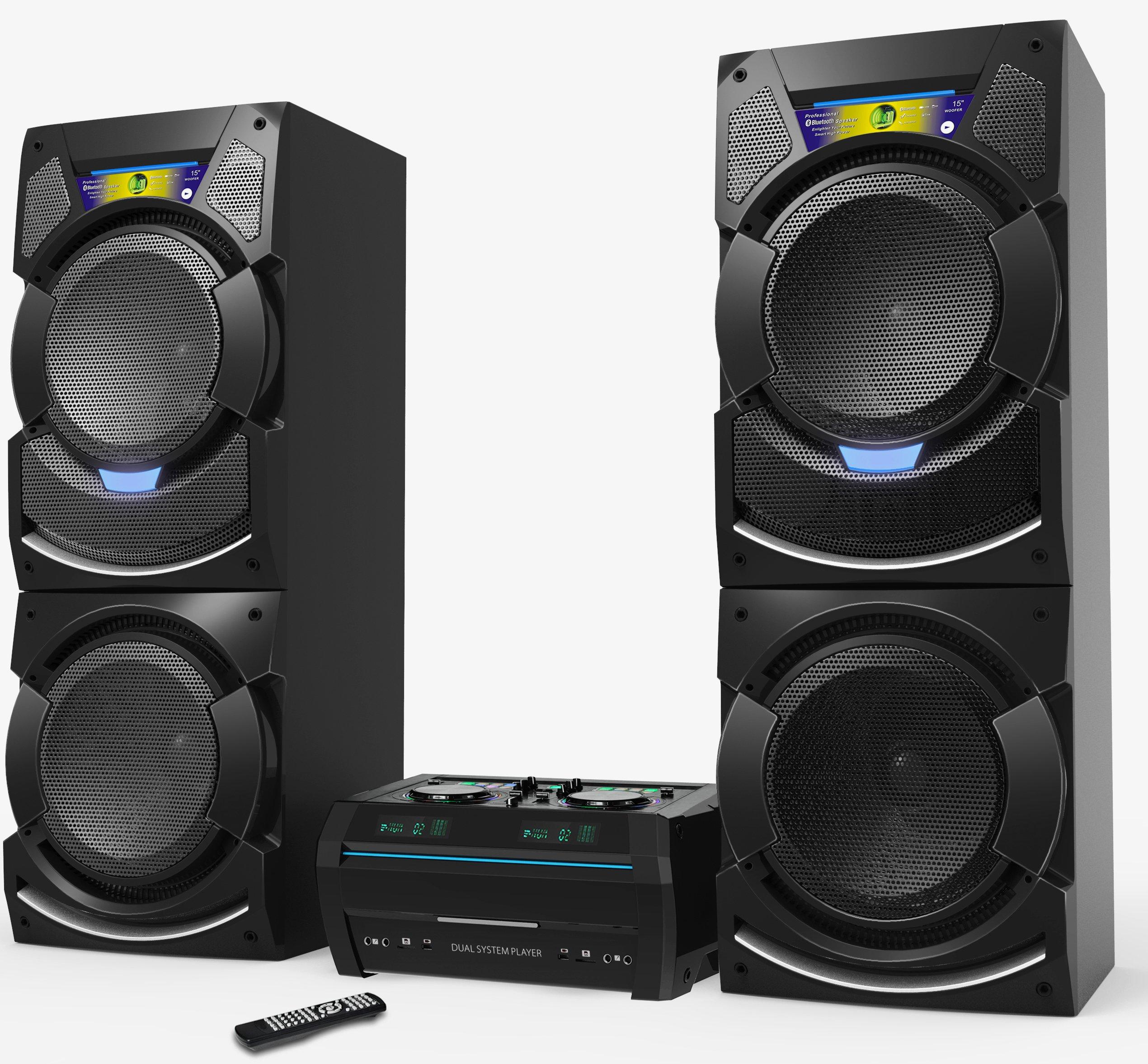 18 Pa DJ 4000 Watts Max Power Active Speaker Built-in Battery/Bluetooth/Amplifier/SD/USB/FM Radio