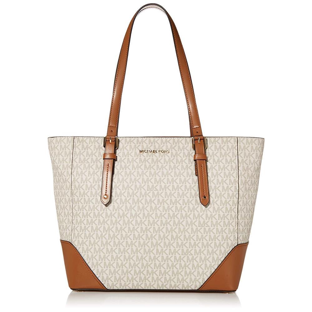 Rent to Own Michael Kors Large Vanilla/Acorn Tote at Aaron's today!