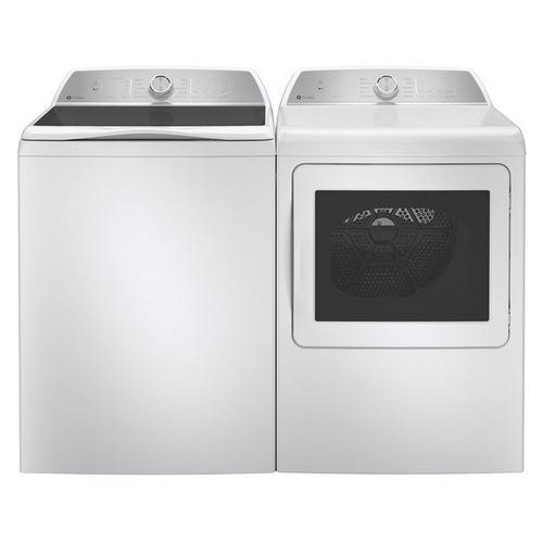 Alquiler con opción a compra GE de GE 4.9 Lavadora de carga superior CF y 7.4 Juego de secadora eléctrica - White ¡Hoy en Aaron's!