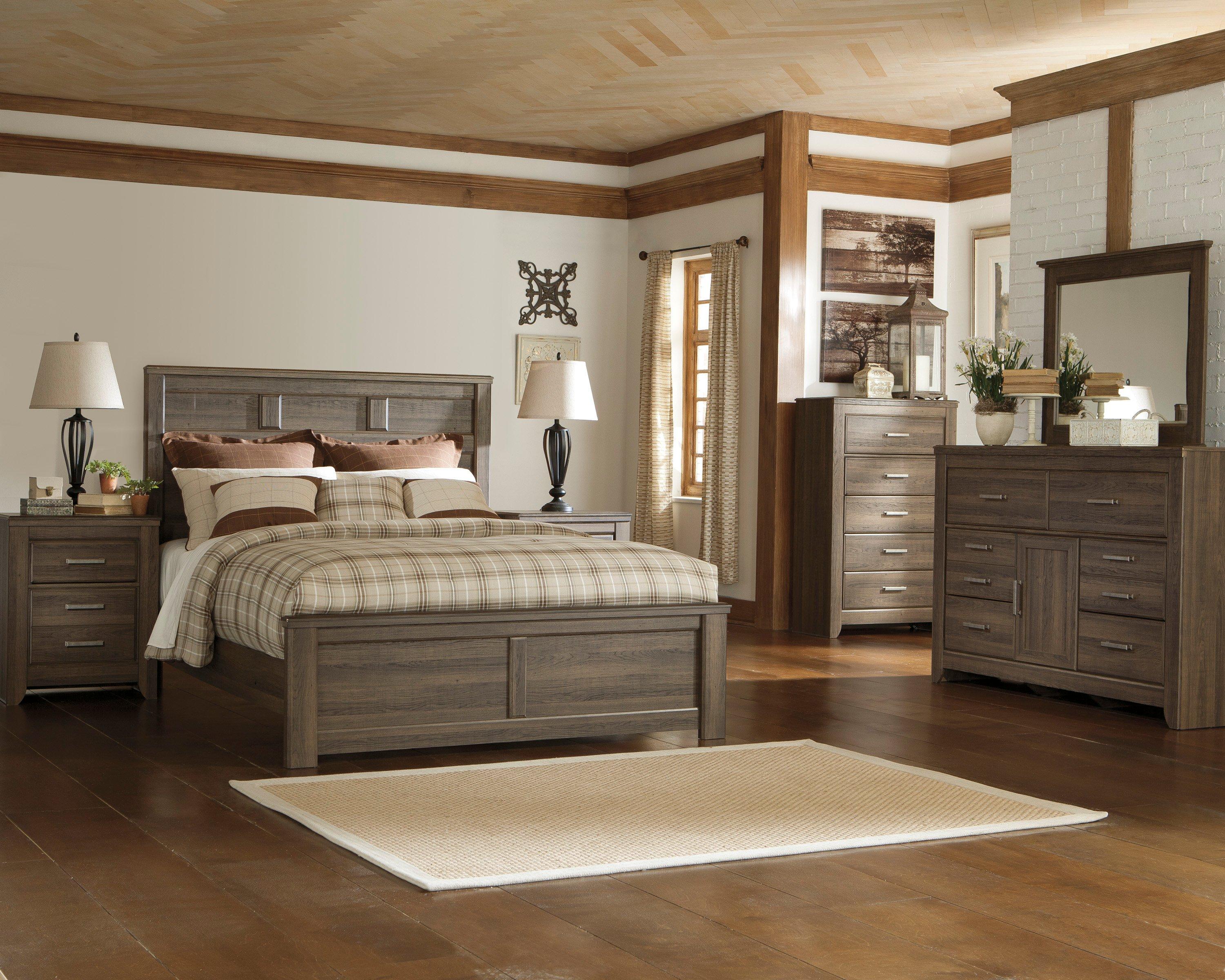 Rent to Own Ashley 7 Piece Juararo Queen Panel Bedroom Set at Aaron #39 s