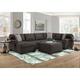 Cross Sell Image Alt - 3 - Piece Ambee Sectional w/ Chaise & Ottoman