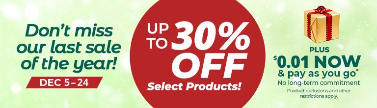 30% Off Select Products!