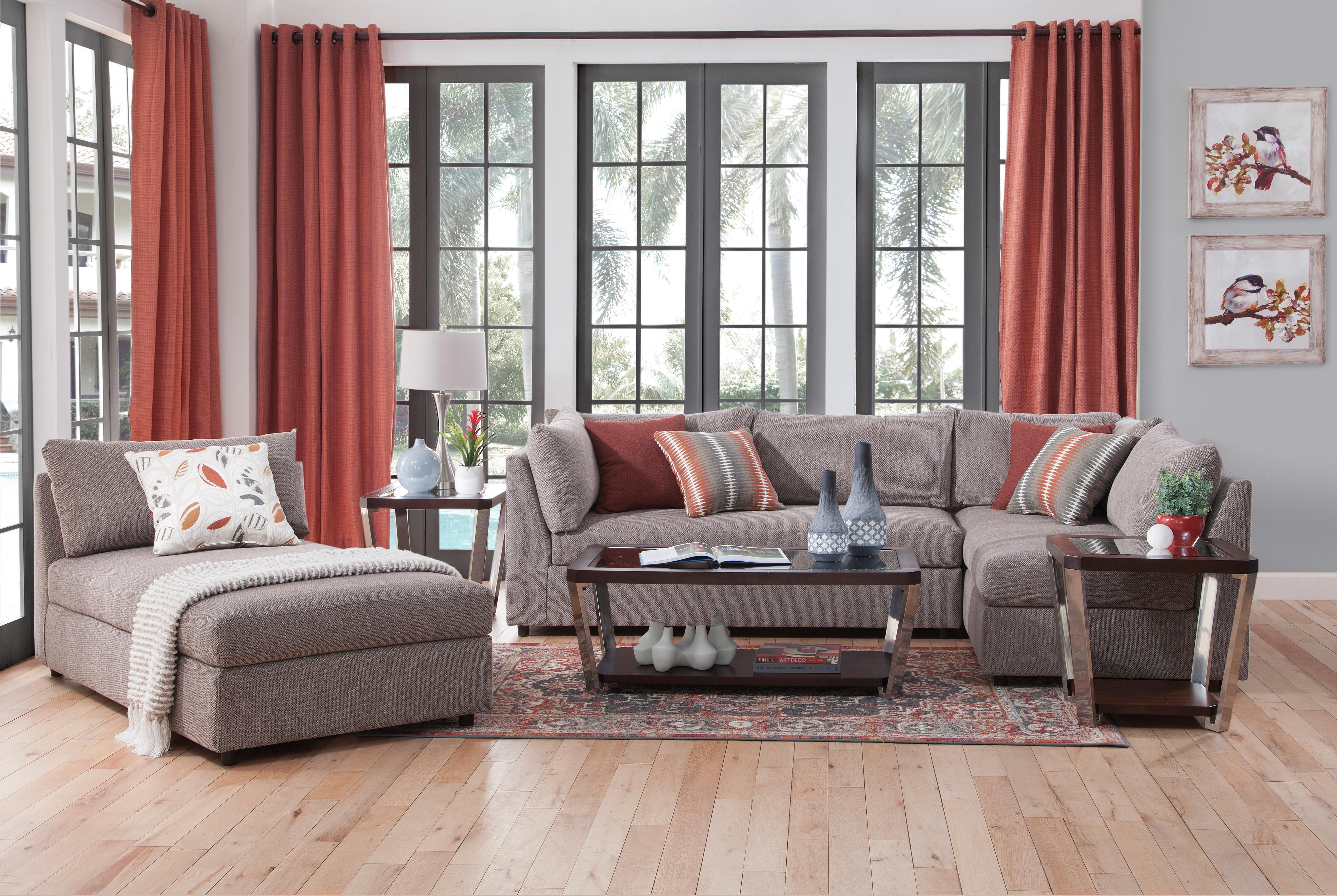 #Re:room クッションセット Rent to Own Woodhaven 8 - Piece Puzzle Chaise Sectional Sofa