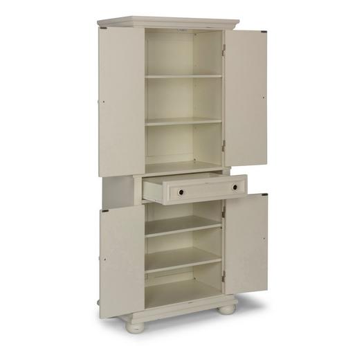 Homestyles Dover Off White Wood Pantry Storage Cabinet with