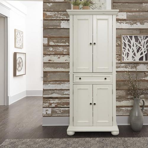 Homestyles Dover Off White Wood Pantry Storage Cabinet with