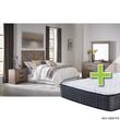 Cross Sell Image Alt - Adorna II 5 - Piece Queen Bedroom Set w/ Upland Premium Tight Top Firm Mattress, Foundation & Cases