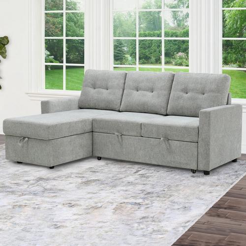 Piece Storage Sofa Bed Reversible At
