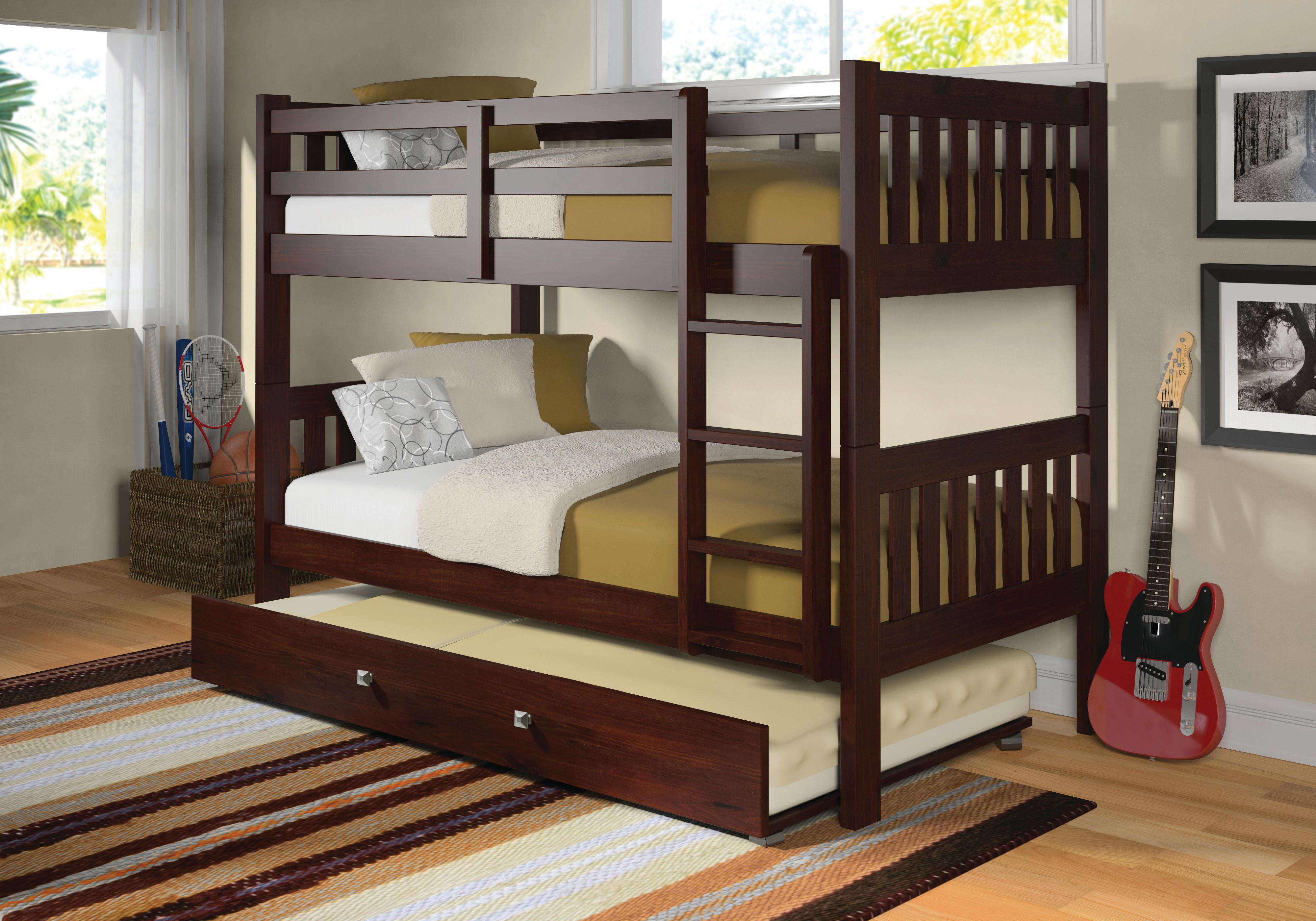 Rent to Own Donco Austin Twin over Twin Cappuccino Mission Bunk Bed ...