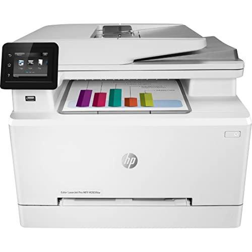 Rent to Own HP HP Color LaserJet Pro M283fdw Wireless All-in-One Laser Printer, Remote Mobile Print, Scan & Copy, Duplex Printing, Works with Alexa (7KW75A), White at Aaron's