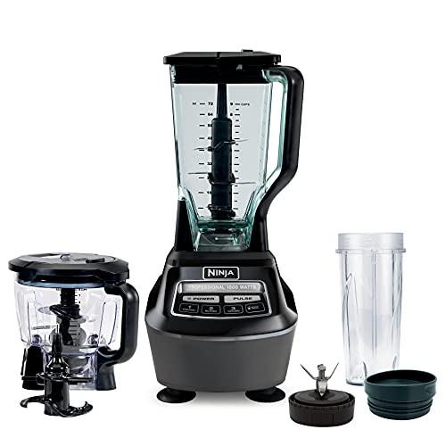 Ninja BL770AMZ Mega Kitchen System, 72 oz. Pitcher, 8-Cup Food Processor,  16 oz. Single Serve Cup, 1500-Watt, Black